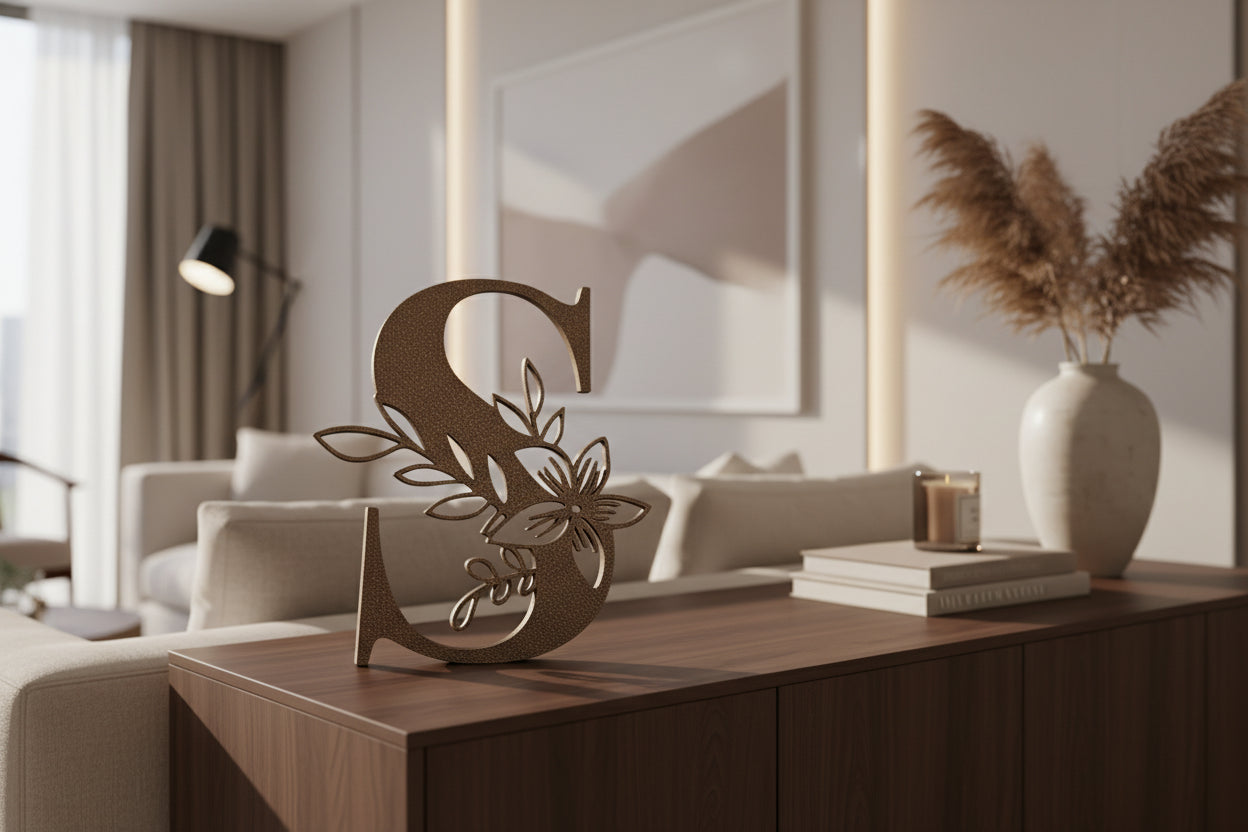 Lettre Fleurie Personnalisée A-Z – Décoration Florale Unique