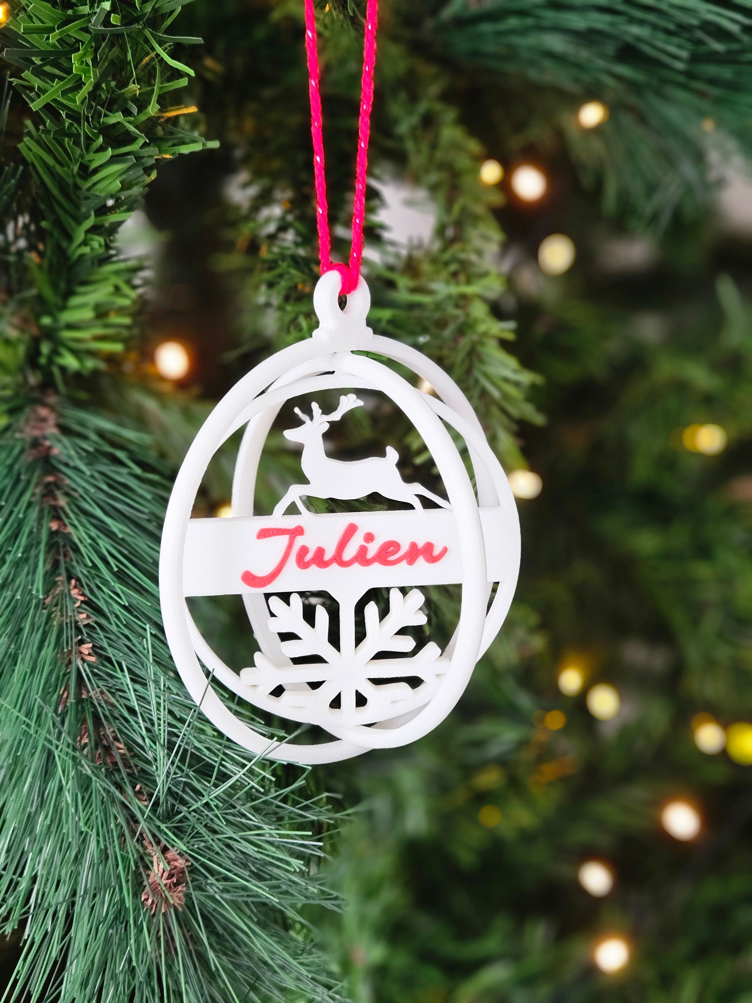 Boule de Noël 3D personnalisable