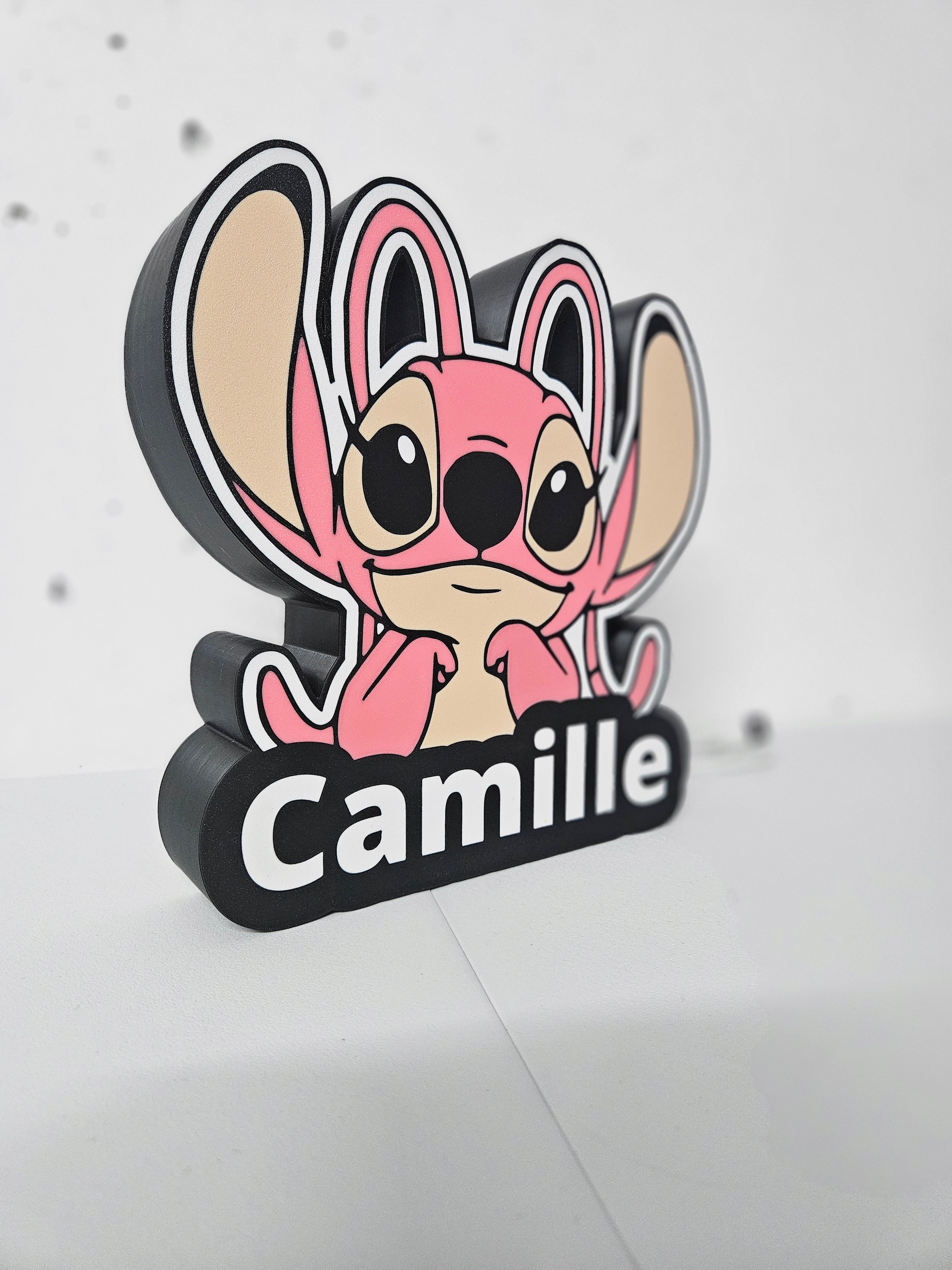 Lampe Personnalisée Angel (Disney) - Veilleuse Prénom Sur Mesure 3D