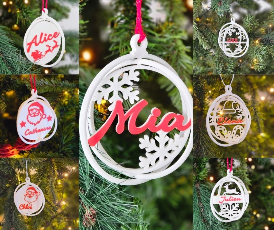 Boule de Noël 3D personnalisable