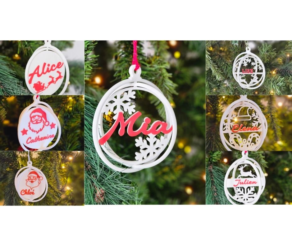 Boule de Noël 3D personnalisable