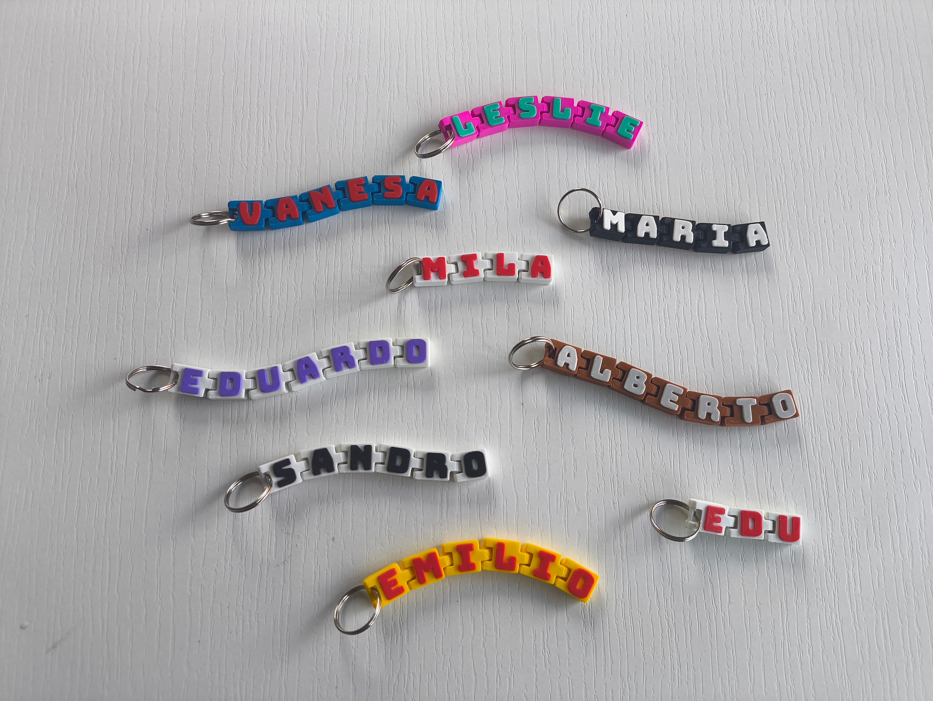 Porte-clés prénom articulé
