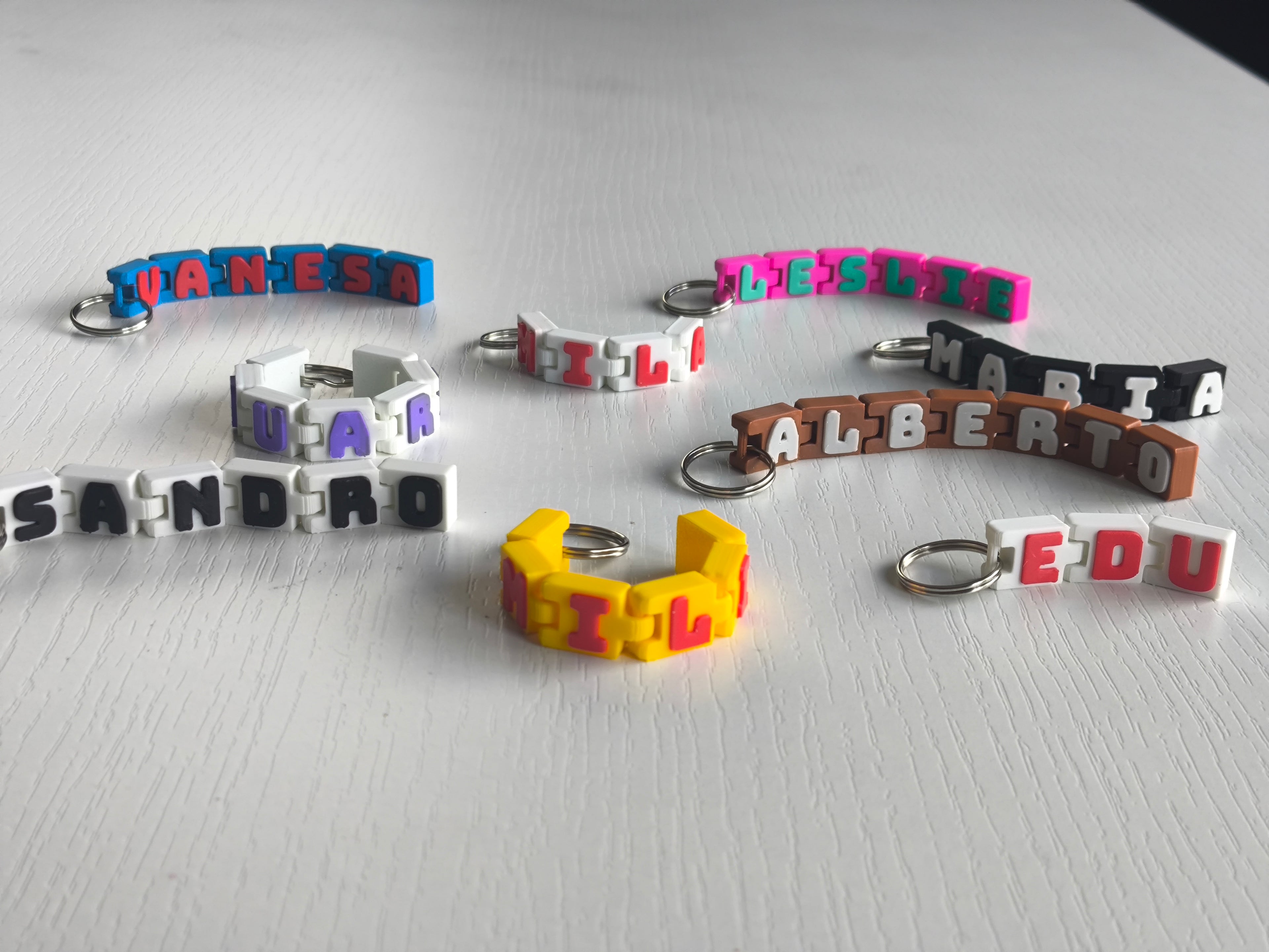 Porte-clés prénom articulé