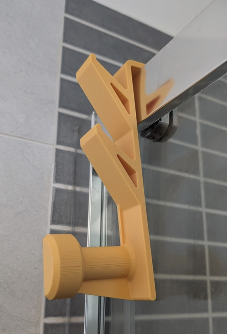 Pince à serviette pour porte de douche