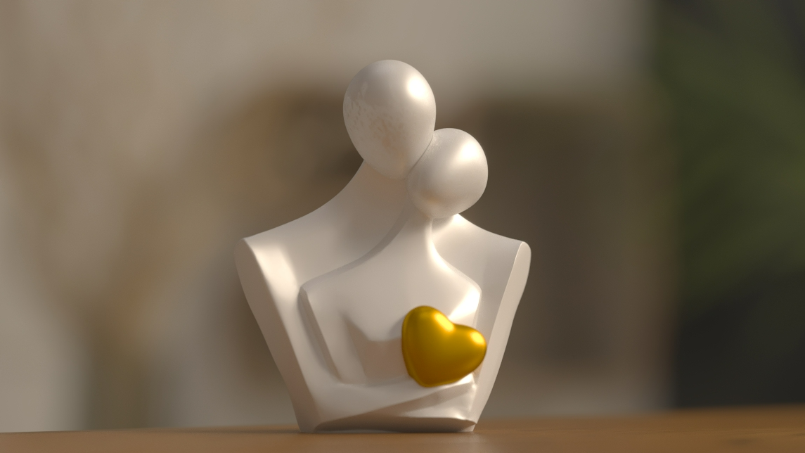 Belle statue couple - décoration intérieur