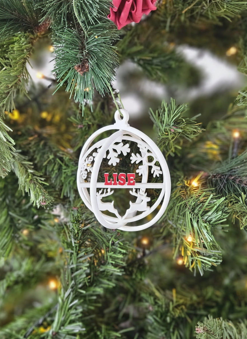 Boule de Noël 3D personnalisable