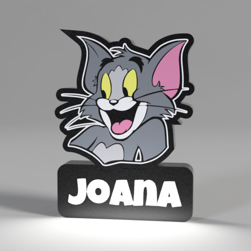 Lampe Personnalisée 3D Tom - Prénom au Choix - LED RGB