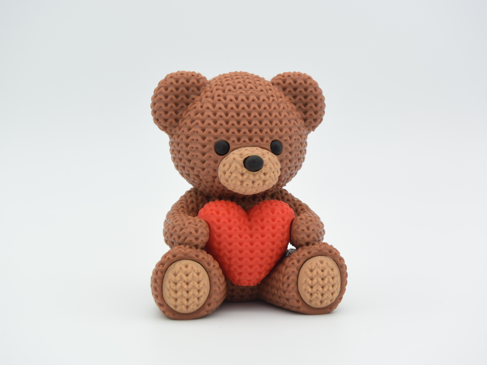 Grand Ourson 20 cm Tricot Amour - Saint-Valentin